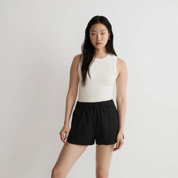 Madewell Pants - NWT Madewell Black Pull on Cotton Casual Preppy Athletic Shorts Women's Size S